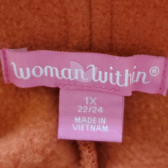 Woman Within Terracotta Fringe Detail Open Front Jacket Shrug Size 1X (22/24) - Picture 11 of 14